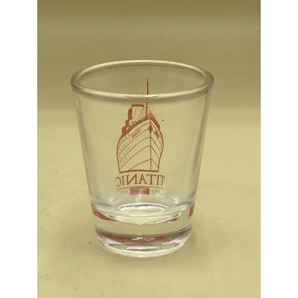 Titanic Shot Glass Souvenir Clear 100th Anniversary 1912-2012